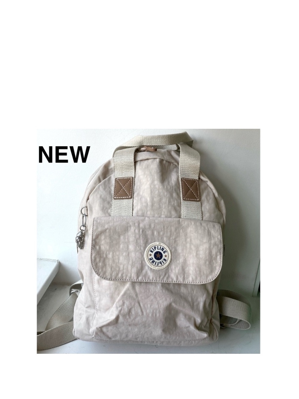 New Kipling live light backpack 14L ivory cloud ⭐️⭐️⭐️⭐️